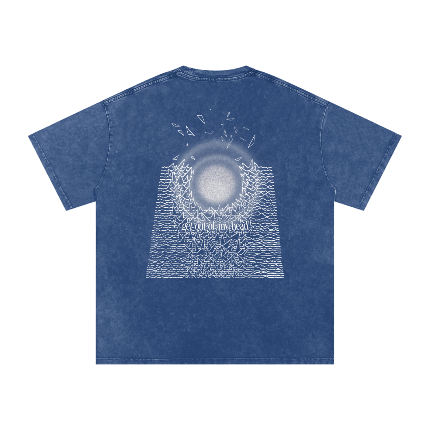 MKMSZN "Nullscapes" Inspired Snow Washed Oversized Cotton T-Shirt // "Unknown" Design