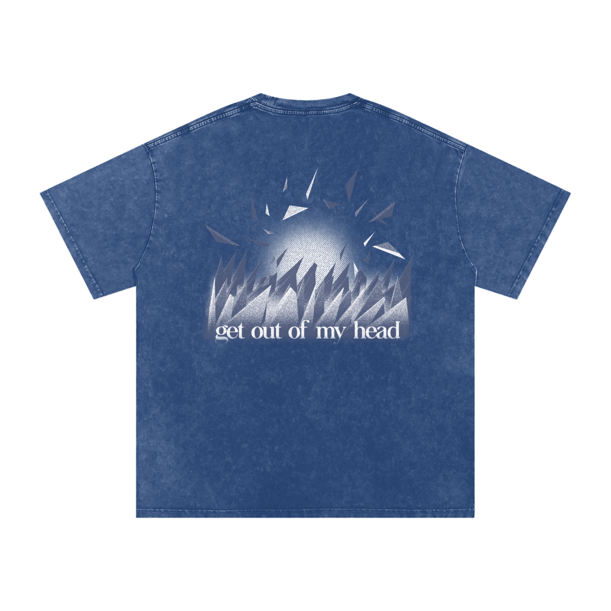 MKMSZN "Nullscapes" Inspired Snow Washed Oversized Cotton T-Shirt // "Spikes" Design