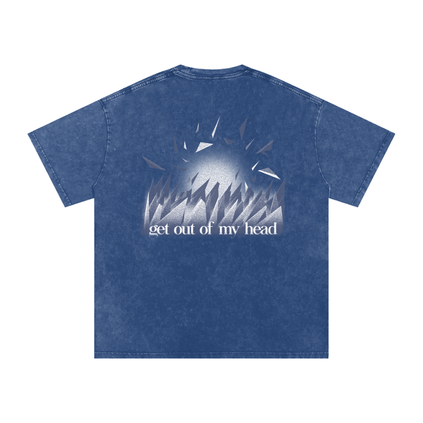 MKMSZN "Nullscapes" Inspired Snow Washed Oversized Cotton T-Shirt // "Spikes" Design