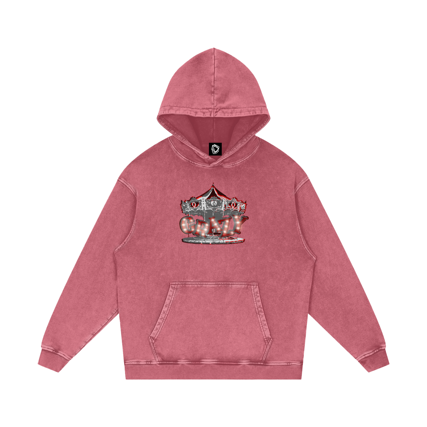 MKMSZN "CraZy" Inspired Snow Washed Loose Cotton Hoodie