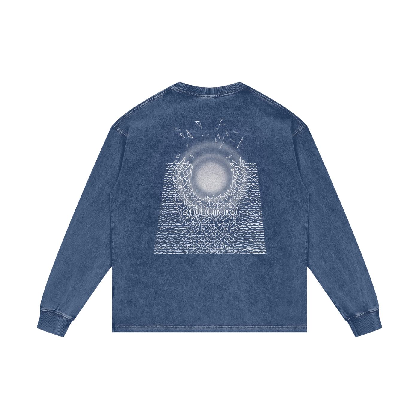 MKMSZN "Nullscapes" Inspired Acid Wash Oversize Long Sleeve T-Shirt // "Unknown" Design