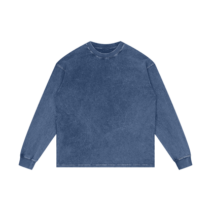 MKMSZN "Nullscapes" Inspired Acid Wash Oversize Long Sleeve T-Shirt // "Spikes" Design
