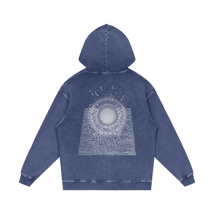 MKMSZN "Nullscapes" Inspired Snow Washed Loose Cotton Hoodie // "Unknown Design"