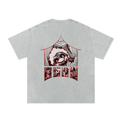 MKMSZN "CraZy" Inspired Snow Washed Oversized Cotton T-Shirt