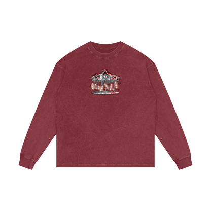 MKMSZN "CraZy" Inspired Acid Wash Oversize Long Sleeve T-Shirt