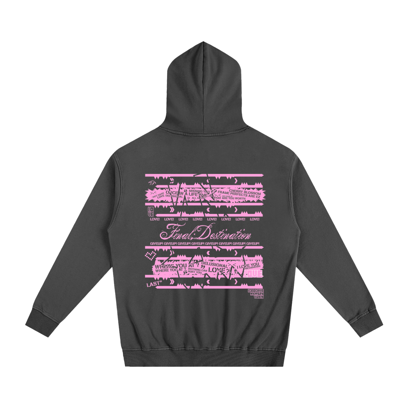 MKMSZN "Final; Destination" Inspired Oversized Essential Hoodie // Black Design
