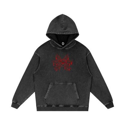 MKMSZN "Angelicide" Inspired Snow Washed Loose Cotton Hoodie // "Dark" Design