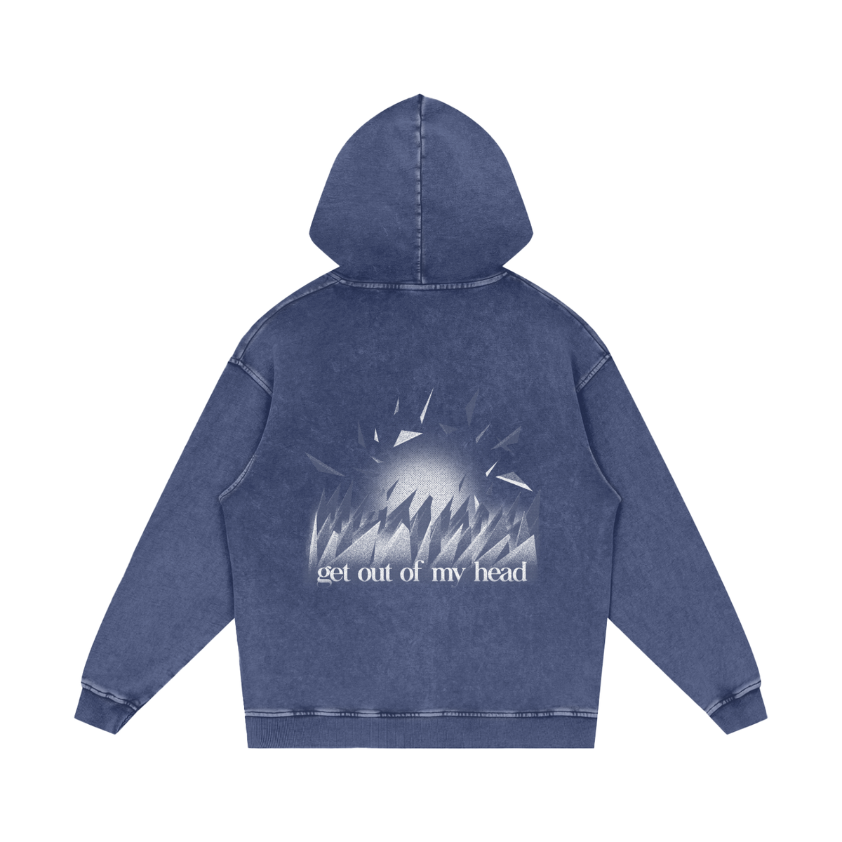 MKMSZN "Nullscapes" Inspired Snow Washed Loose Cotton Hoodie // "Spikes" Design