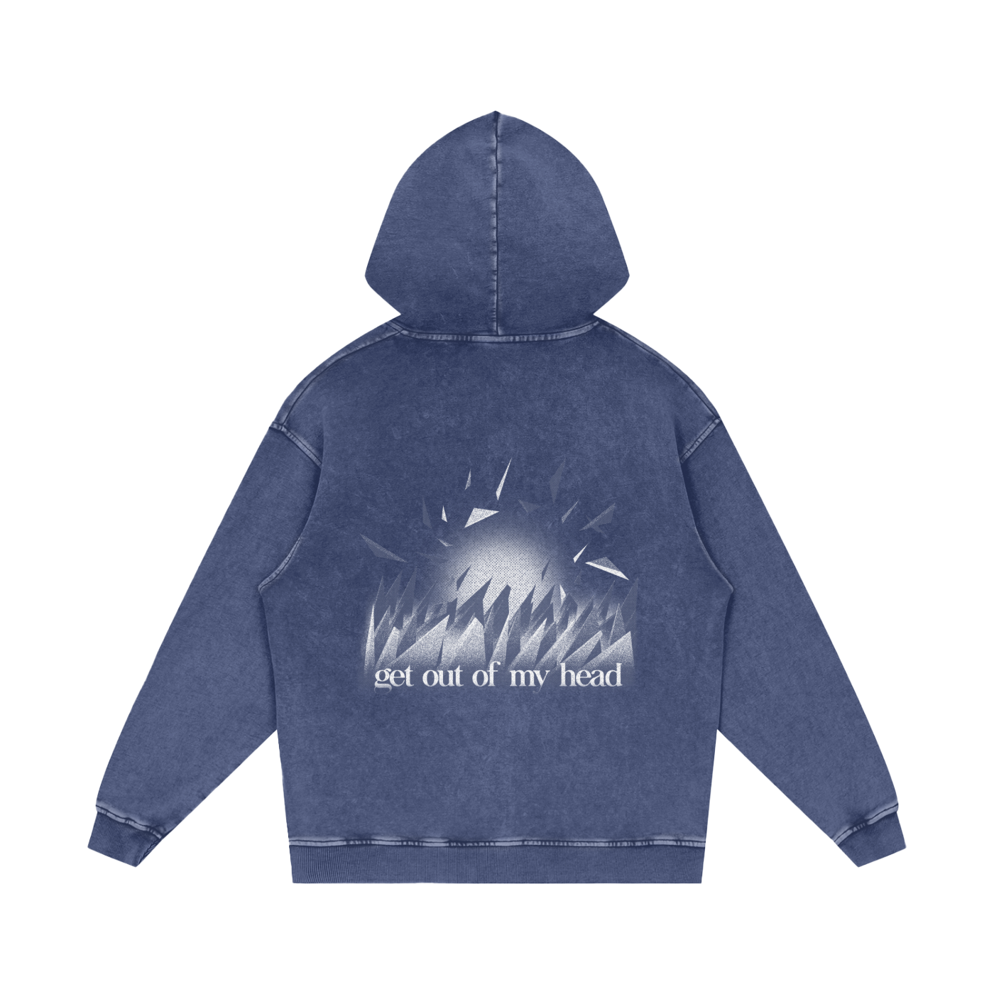 MKMSZN "Nullscapes" Inspired Snow Washed Loose Cotton Hoodie // "Spikes" Design