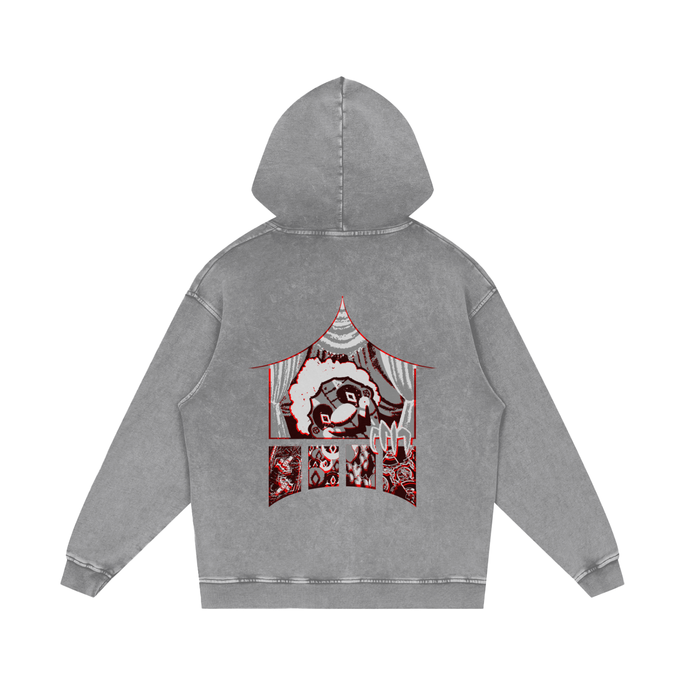 MKMSZN "CraZy" Inspired Snow Washed Loose Cotton Hoodie