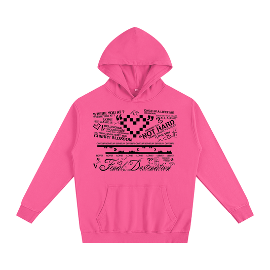 MKMSZN "Final; Destination" Inspired Oversized Essential Hoodie // Pink Design