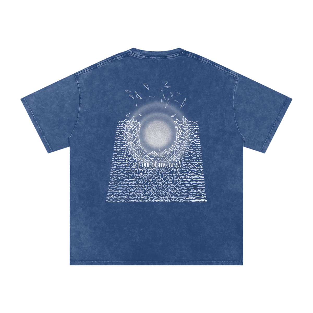 MKMSZN "Nullscapes" Inspired Snow Washed Oversized Cotton T-Shirt // "Unknown" Design