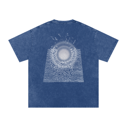 MKMSZN "Nullscapes" Inspired Snow Washed Oversized Cotton T-Shirt // "Unknown" Design