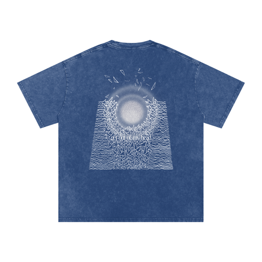 MKMSZN "Nullscapes" Inspired Snow Washed Oversized Cotton T-Shirt // "Unknown" Design