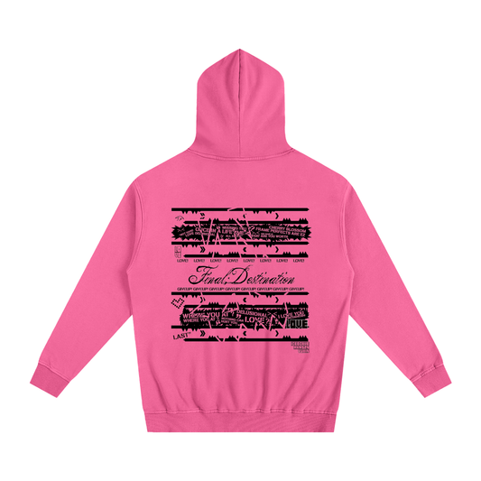 MKMSZN "Final; Destination" Inspired Oversized Essential Hoodie // Pink Design