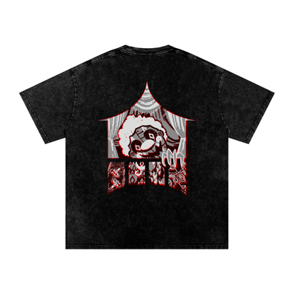 MKMSZN "CraZy" Inspired Snow Washed Oversized Cotton T-Shirt
